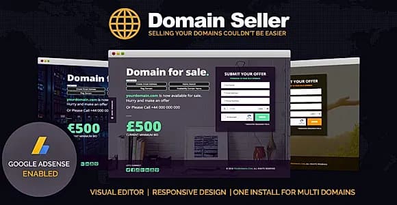 Domain Seller - Domain For Sale PHP Landing Page