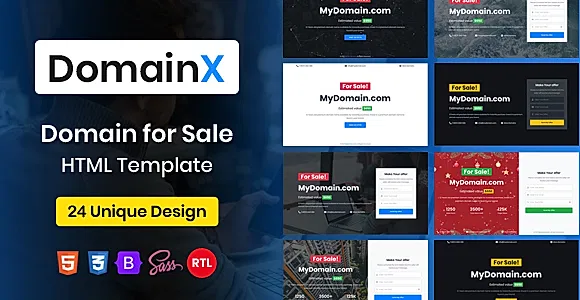 DomainX - Domain for Sale HTML Template