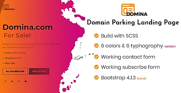 DOMINA - Domain Sale And Auction Landing Page