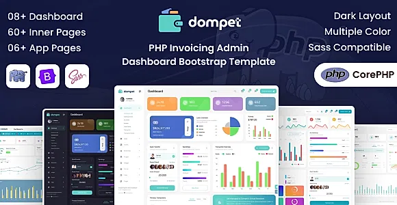 Dompet - PHP Payment Admin Dashboard Template