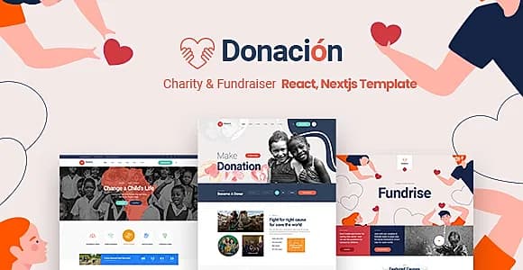 Donacion - Fundraising & Charity React, Nextjs Template