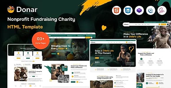 Donar - Nonprofit Charity & Fundraising  Template
