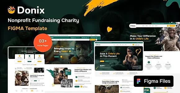 Donix - Charity & Fundraising Figma Template