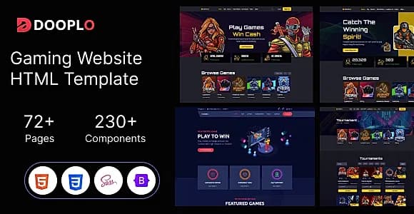 Dooplo - Gaming Website HTML Template