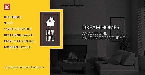 Dream Home-An Awesome IDX Psd Theme