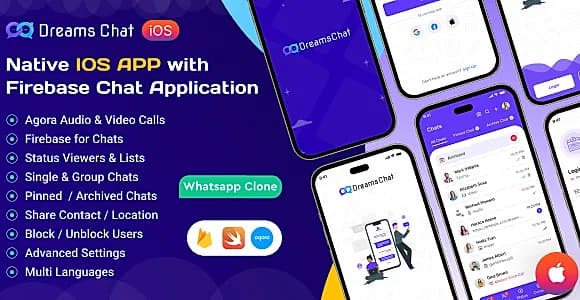 Dreams Chat - Native iOS WhatsApp Clone with Firebase Messaging