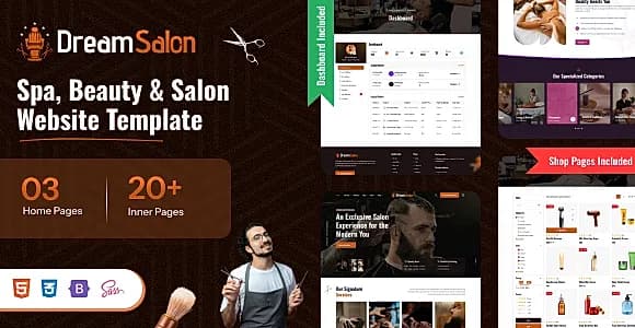 DreamSalon - Spa, Beauty & Salon Website Template
