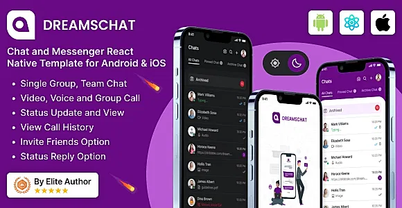 DreamsChat - React Native Chat & Messenger Mobile App Template (Android & iOS)