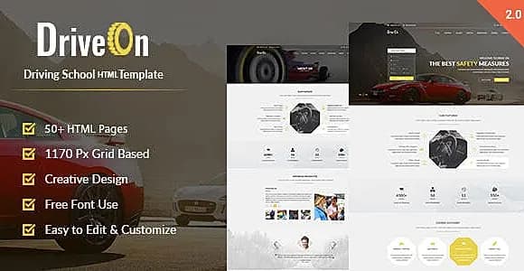 DriveOn – Driving School HTML Template