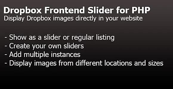 Dropbox Frontend Slider for PHP