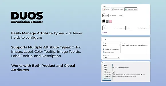 Duos Variation Selector for WooCommerce WordPress Plugin