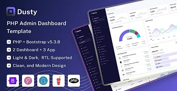 Dusty - PHP Admin & Dashboard Template