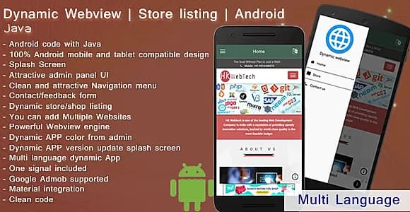 Dynamic Webview | Store Listing | Android | Java