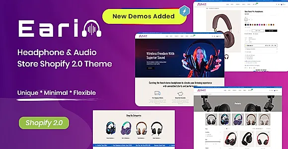 Earin - Headphone & Audio Store Shopify 2.0 Theme