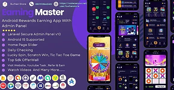 Earning Master - Android Rewards Earning App With Admin Panel