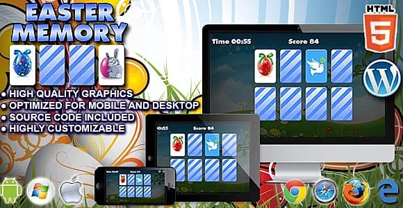 Easter Memory - HTML5 Memory Game