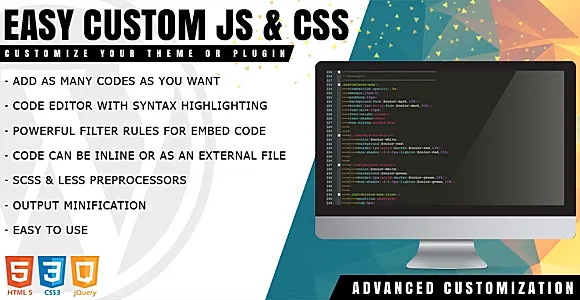 Easy Custom Js And Css (PRO) WordPress Plugin
