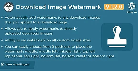 Easy Digital Downloads - Download Image Watermark WordPress Plugin