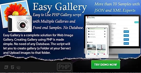 Easy Gallery - PHP based No-Database Gallery Creator