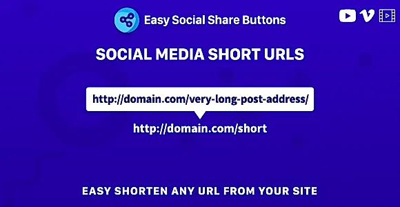 Easy Social Share Buttons for WordPress Add-on - Social Media Short URLs WordPress Plugin