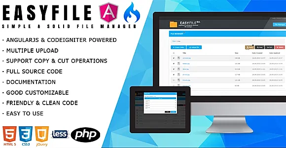 EasyFile - AngularJS & CodeIgniter File Manager