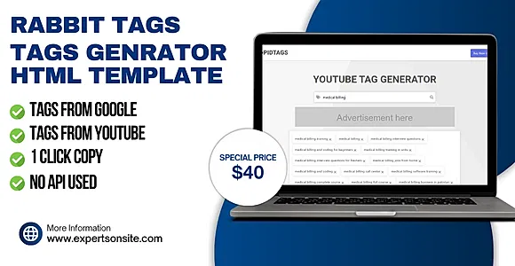 EasyTag - Tag Generator HTML Template