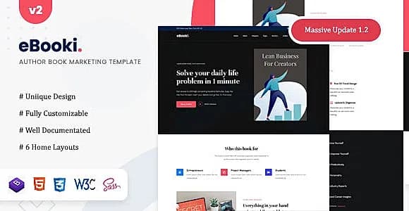 eBooki- Author Book Marketing Template