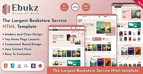 Ebukz - eBooks & Reading Shop HTML Template