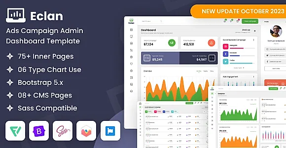 Eclan - Ads Campaign Admin Dashboard Template