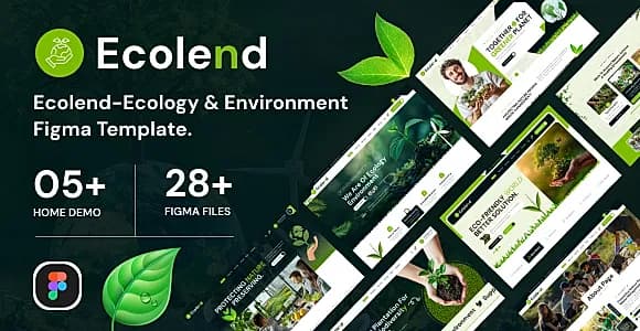 Ecolend - Ecology & Environment Figma Template.