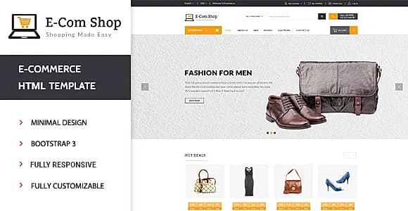 Ecom - Responsive eCommerce HTML Template