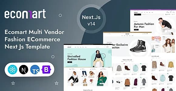 Ecomart - Multi Vendor Fashion ECommerce Next Js Template