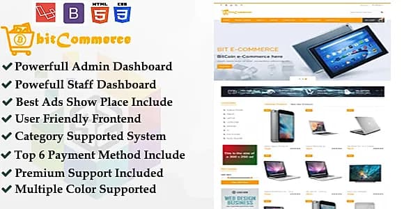 Ecommerce - Cryptocurrency Supported Responsive eCommerce Business Platform