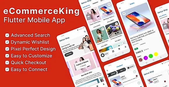 eCommerceKING APP - Multi-vendor Online Store Android and IOS Flutter App