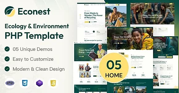 Econest - Ecology & Environment PHP Template