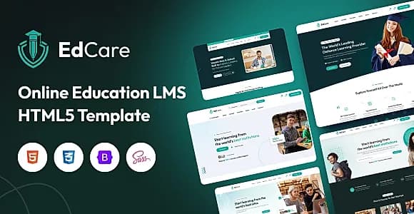 EdCare – Online Education LMS HTML5 Template