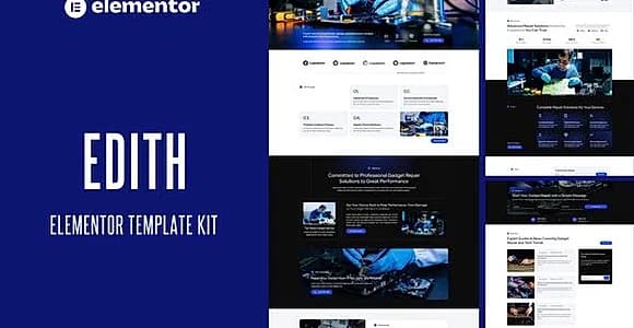 Edith - Gadgets & Electronics Repair Services Elementor Template Kit