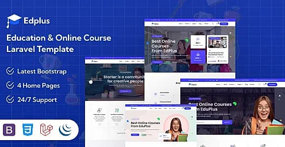 Edplus - LMS Education Laravel Template