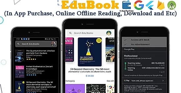 Edu Ebook - Flutter Ebook App + Admin Panel