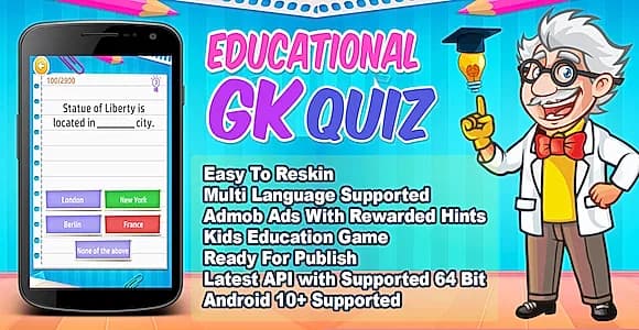 Educational GK Quiz + Best Education Trivia Quiz Game