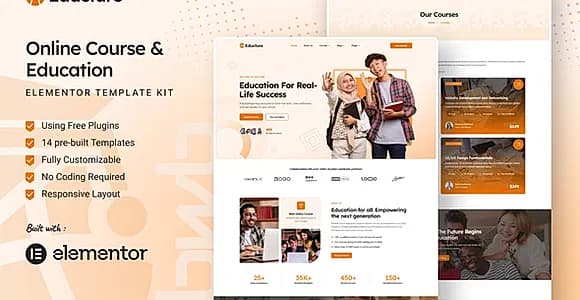 Educture - Online Course & Education Elementor Template Kit