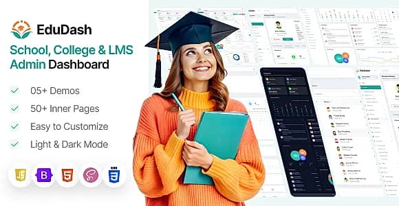 Edudash - Education Management Admin Dashboard Template