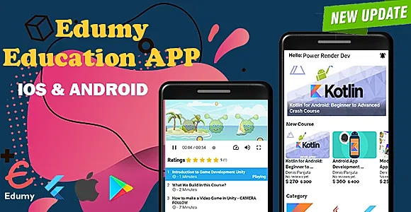 Edumy - Education App, Quiz, Badge with Admin Panel