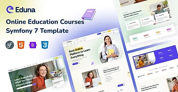 Eduna - Online Education Courses Symfony 7 Template