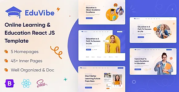 EduVibe - Online Learning React Education Template