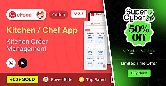 eFood -  Kitchen/Chef App