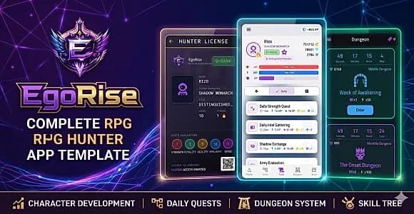 EgoRise - Gamified Productivity & RPG Habit Tracker Flutter App