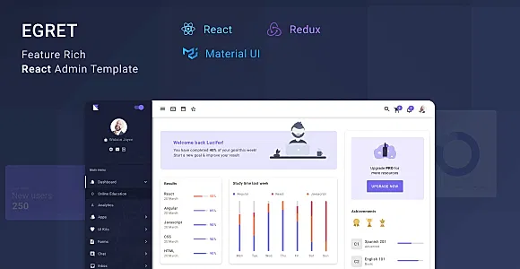 Egret - React Redux Admin Dashboard Template