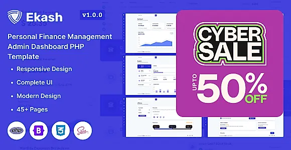 Ekash - Personal Finance Management Admin Dashboard PHP Template