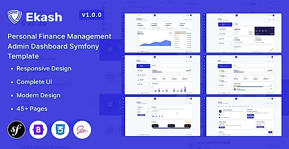 Ekash - Personal Finance Management Admin Dashboard Symfony Template